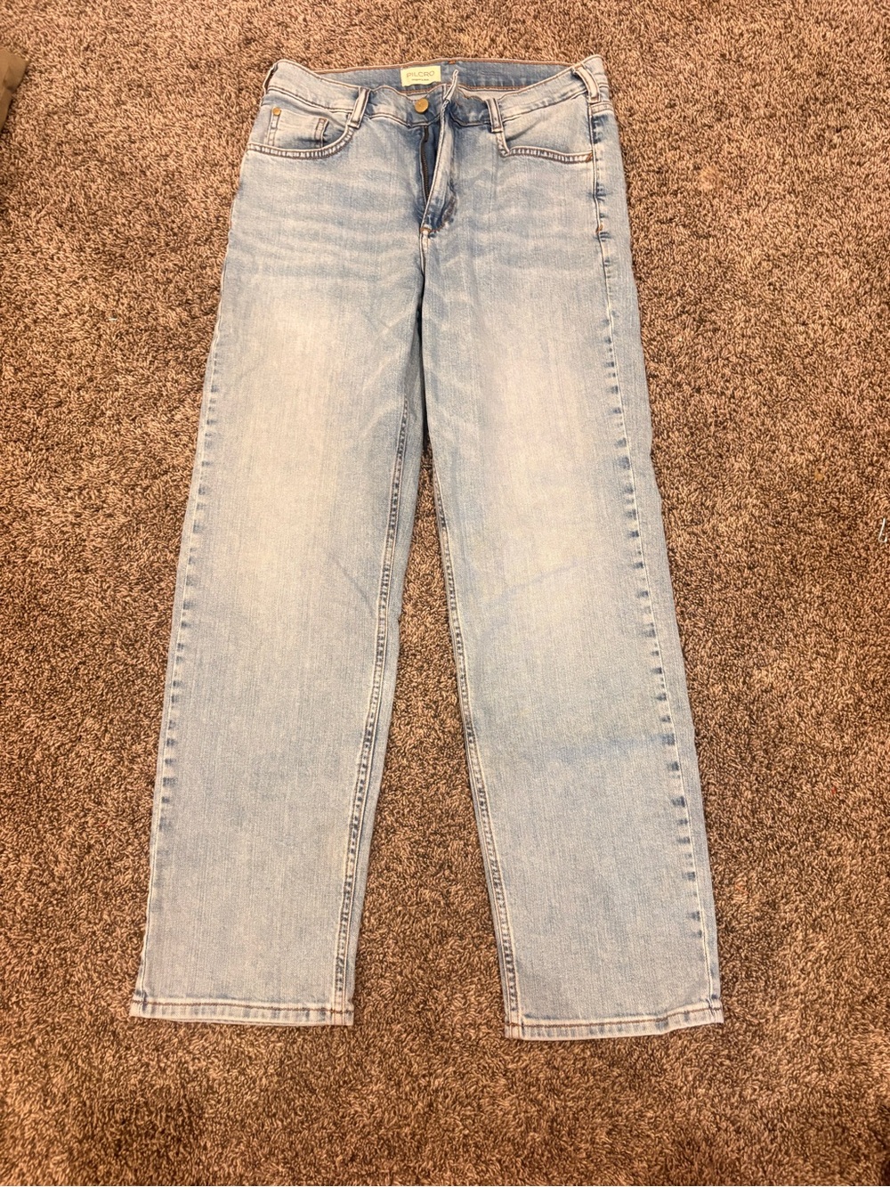 Pilcro Light Wash Blue Straight-Leg Jeans